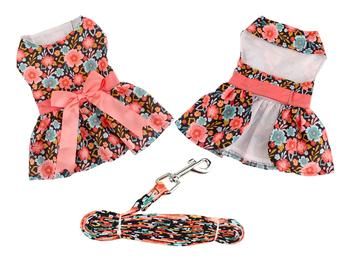 Blooming Blue and Peach Floral (Option: X-Small)