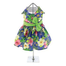 Blue Lagoon Hawaiian Hibiscus Dress (Option: X-Small)
