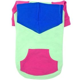 Color-Block Flex Fit Hoodie - Pink on Mint (Option: X-Small)