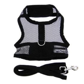 Cool Mesh Dog Harness - Solid Black (Option: X-Small)