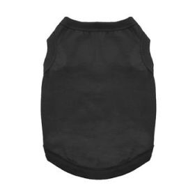 100% Cotton Dog Tanks - Jet Black (Option: X-Small)