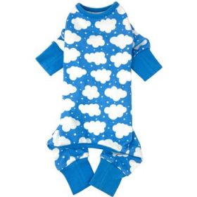 Cuddle Pup Pajamas - Blue and Clouds (Option: X-Small)