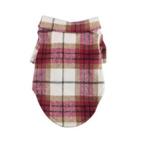 Flannel Dog Shirt - Red and White Plaid (Option: XX-Small)
