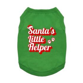 Santa's Little Helper Dog Shirt - Green (Option: XS)