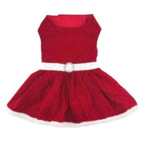 Red Velvet Sparkle Dress (Option: X-Small)