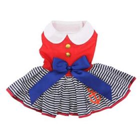 Sailor Girl with Matching Leash Dress (Option: X-Small)