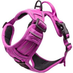 Venture Paw PULL CONTROL Harness - Wild Raspberry -          Made with tough Outer Duck Fabric and Soft Mesh Lining. No Pulling / Front and Top D-Ring (Option: X-Small)